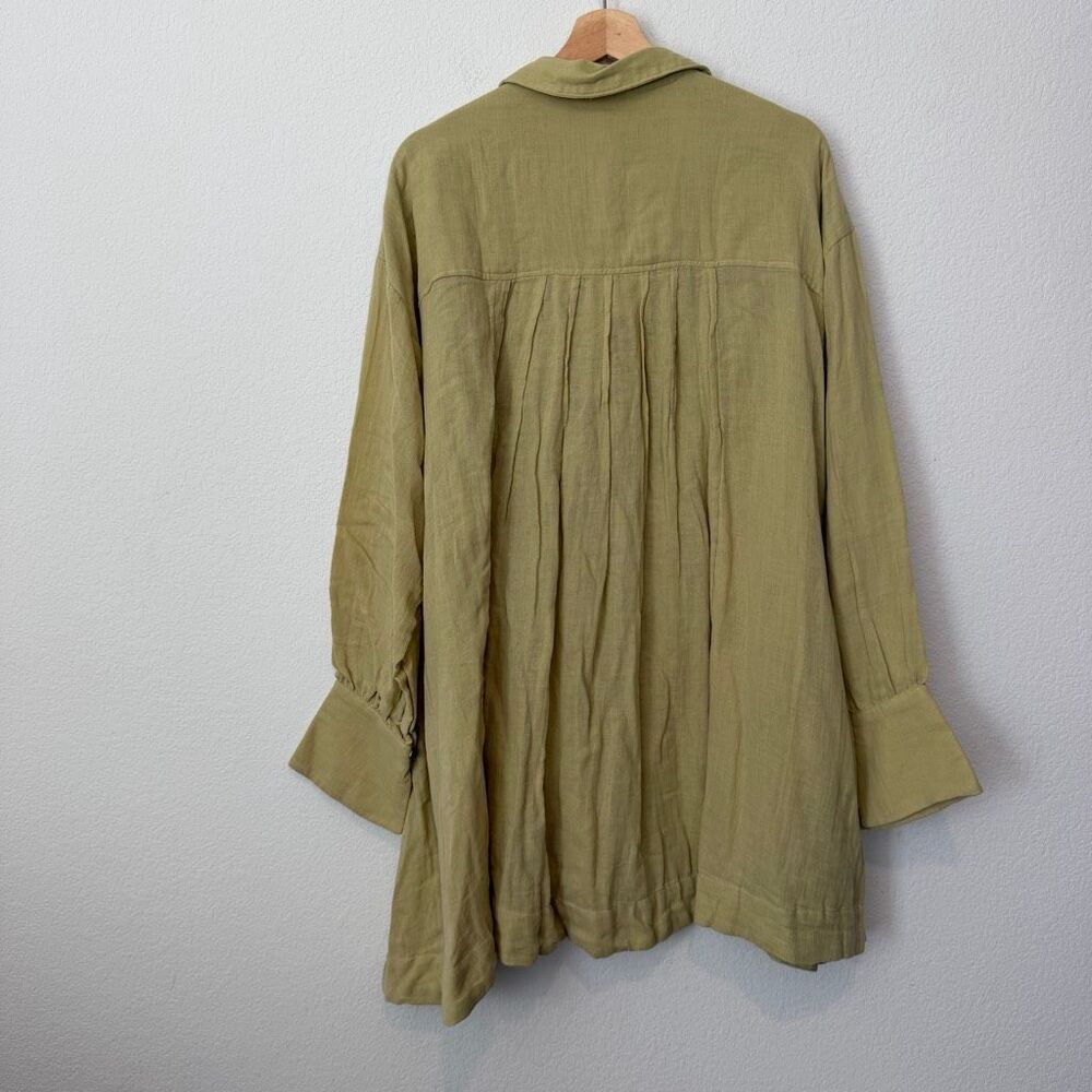 Free People Dried Aloe Green The Voyager Mini Dress Women's Size Large NWT - Picture 4 of 6